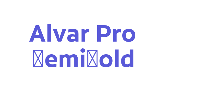 Alvar Pro SemiBold Font