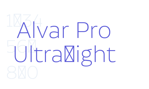 Alvar Pro UltraLight Font Download