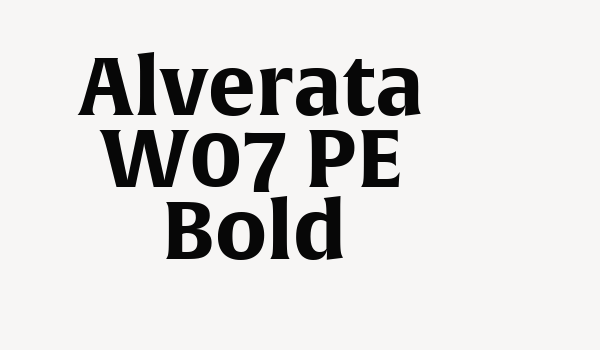 Alverata W07 PE Bold Font