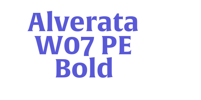 Alverata W07 PE Bold Font Download