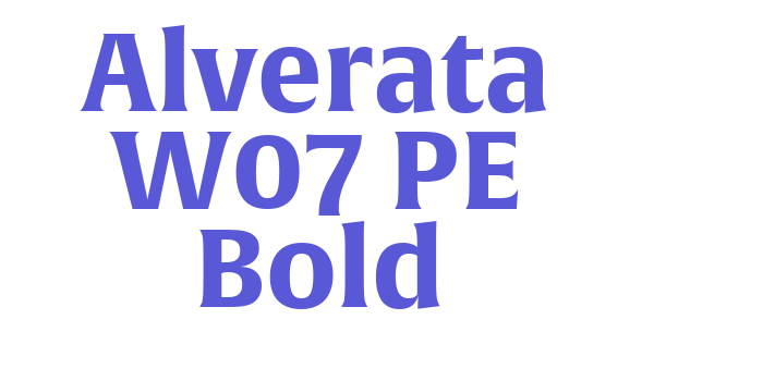 Alverata W07 PE Bold Font