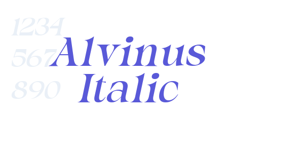 Alvinus Italic font free