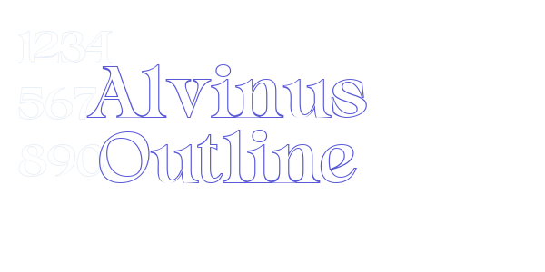 Alvinus Outline font free