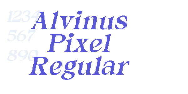 Alvinus Pixel Regular font free