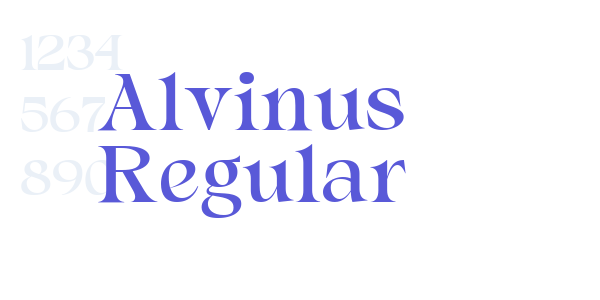 Alvinus Regular font free