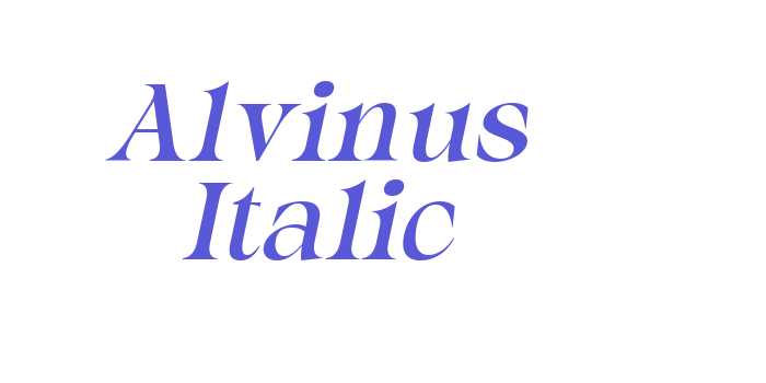 Alvinus Italic Font