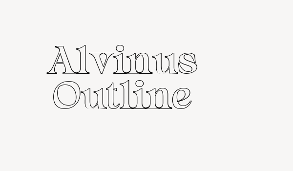 Alvinus Outline Font