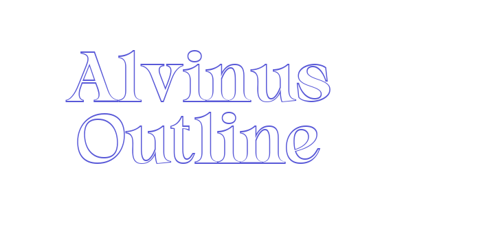 Alvinus Outline Font