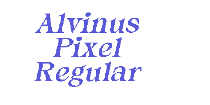 Alvinus Pixel Regular Font Download