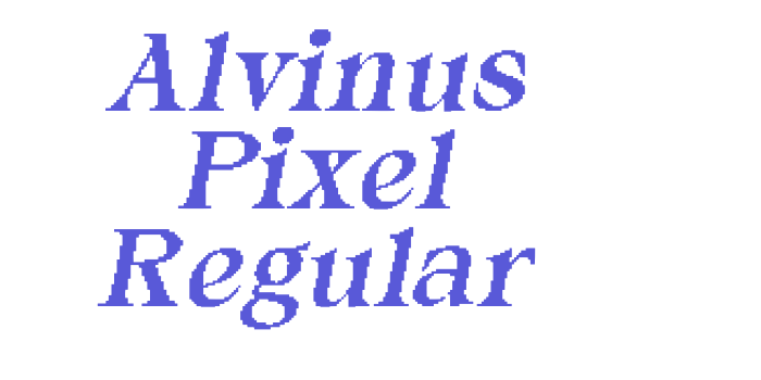 Alvinus Pixel Regular Font