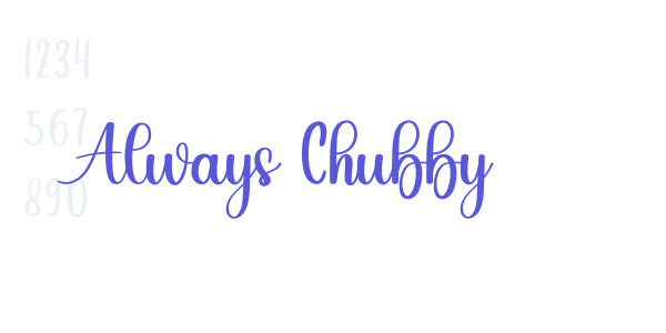 Always Chubby font free