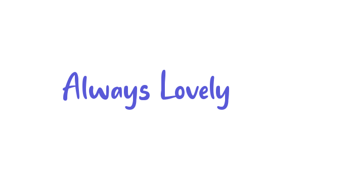 Always Lovely Font Download