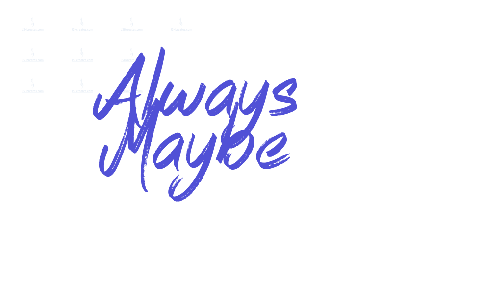 Always Maybe-font-download