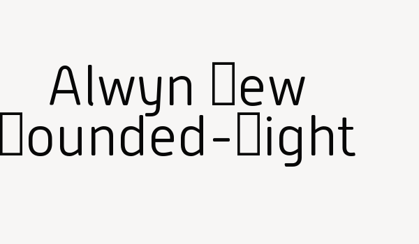 Alwyn New Rounded-Light Font