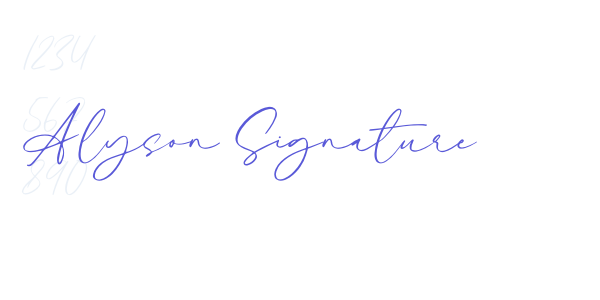 Alyson Signature font free