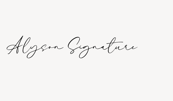 Alyson Signature Font