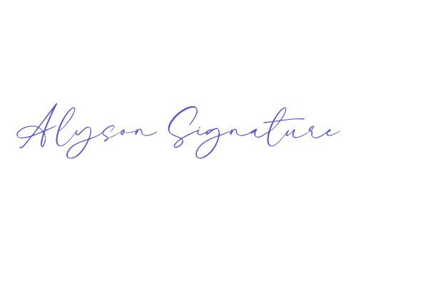 Alyson Signature Font