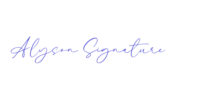 Alyson Signature Font Download