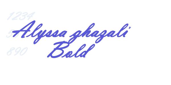 Alyssa ghazali Bold font