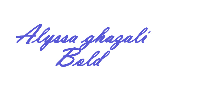 Alyssa ghazali Bold Font Download