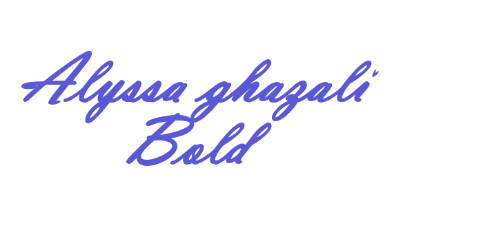 Alyssa ghazali Bold Font