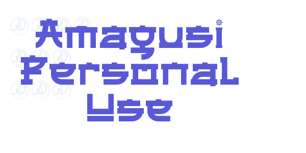 Amagusi Personal Use font free