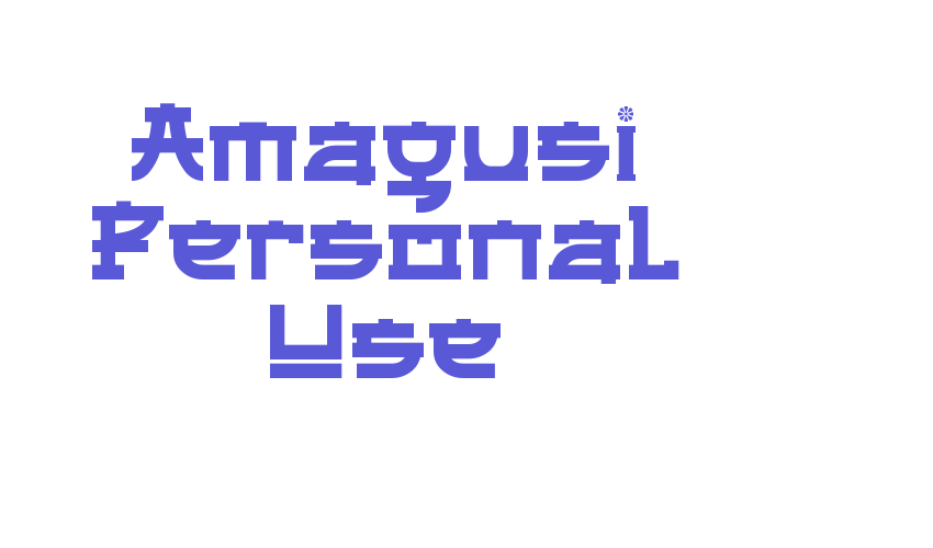 Amagusi Personal Use Font Download