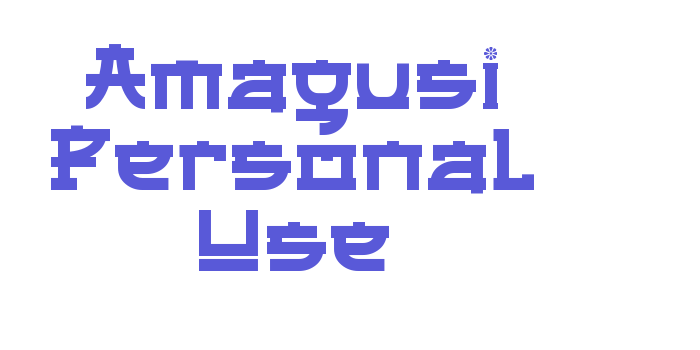 Amagusi Personal Use Font Download