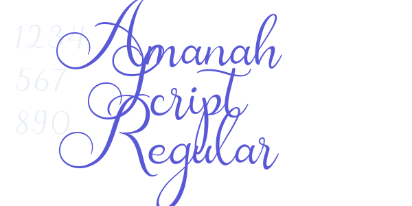 Amanah Script Regular font