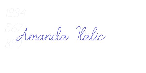 Amanda Italic font free