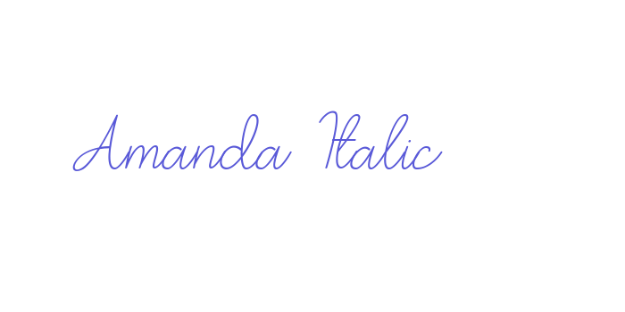 Amanda Italic Font Download