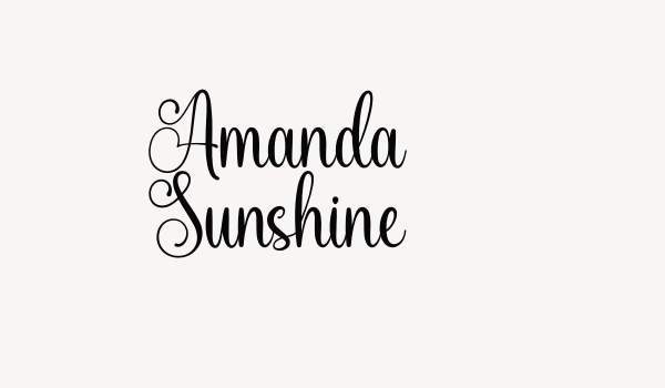 Amanda Sunshine Font