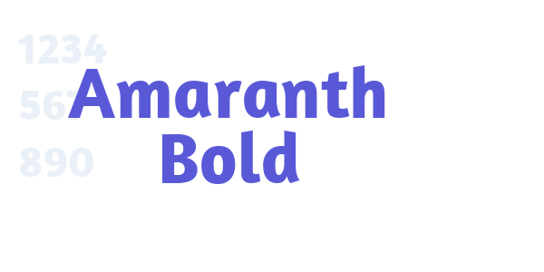 Amaranth Bold font free