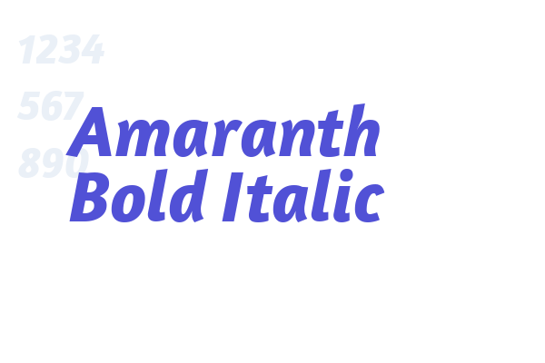 Amaranth Bold Italic