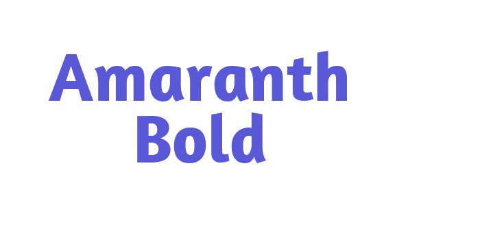 Amaranth Bold Font