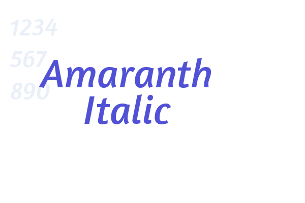 Amaranth Italic