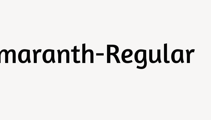 Amaranth-Regular font download