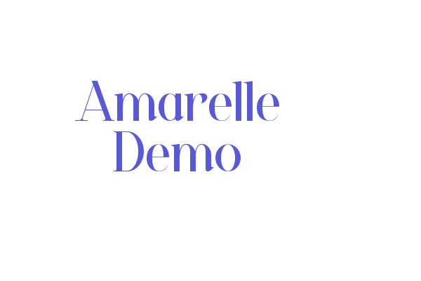 Amarelle Demo Font