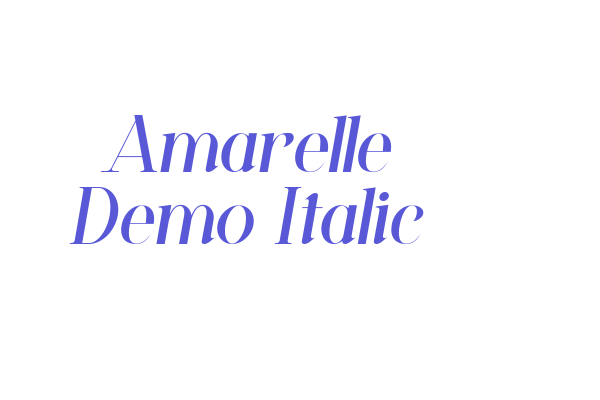 Amarelle Demo Italic Font