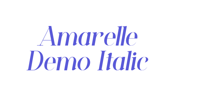 Download Amarelle Demo Italic Font