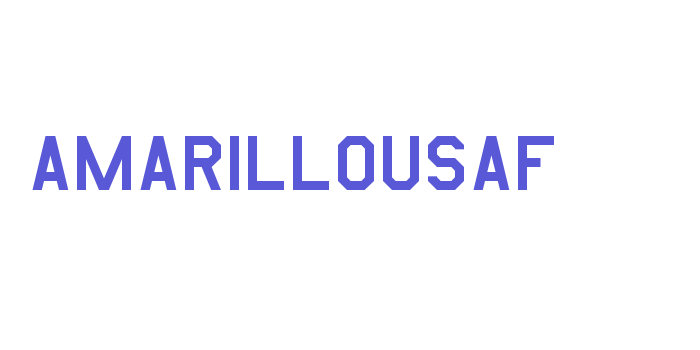 AmarilloUSAF Font Download