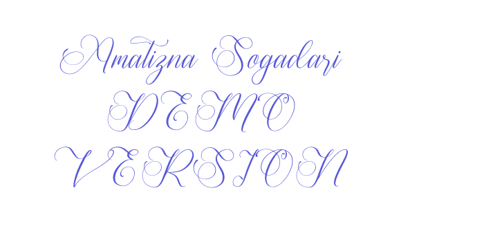 Amatizna Sogadari DEMO VERSION Font Download