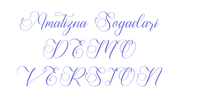 Amatizna Sogadari DEMO VERSION Font