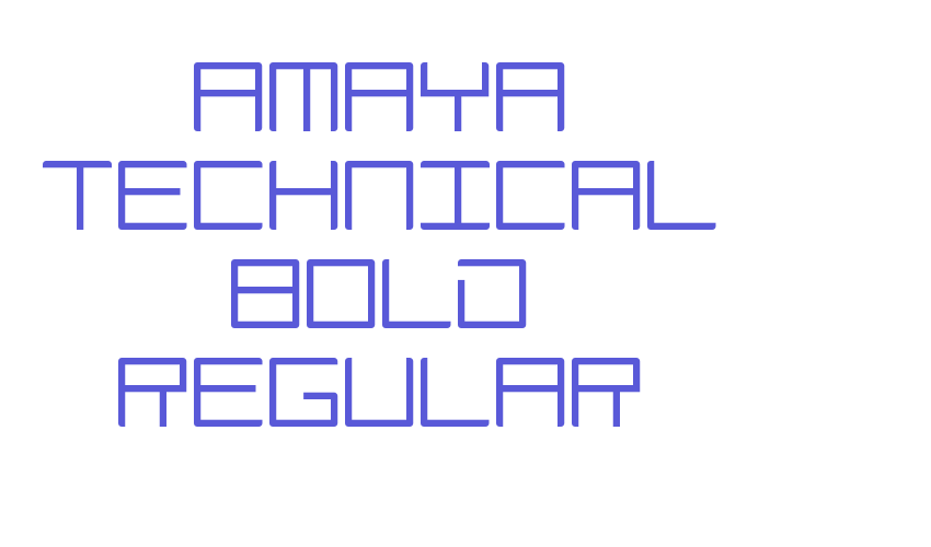 Amaya Technical Bold Regular Font Download