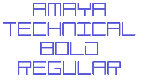 Amaya Technical Bold Regular Font Download