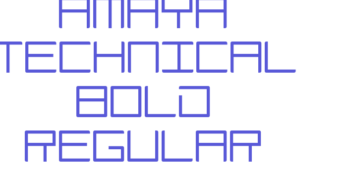 Amaya Technical Bold Regular Font