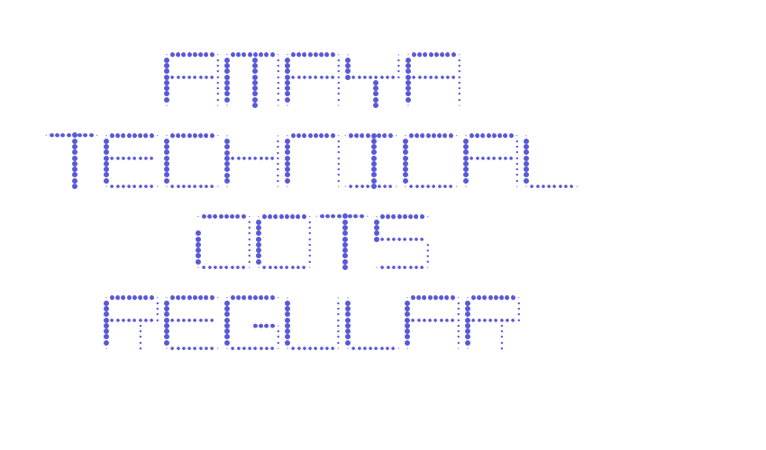 Amaya Technical Dots Regular Font Download