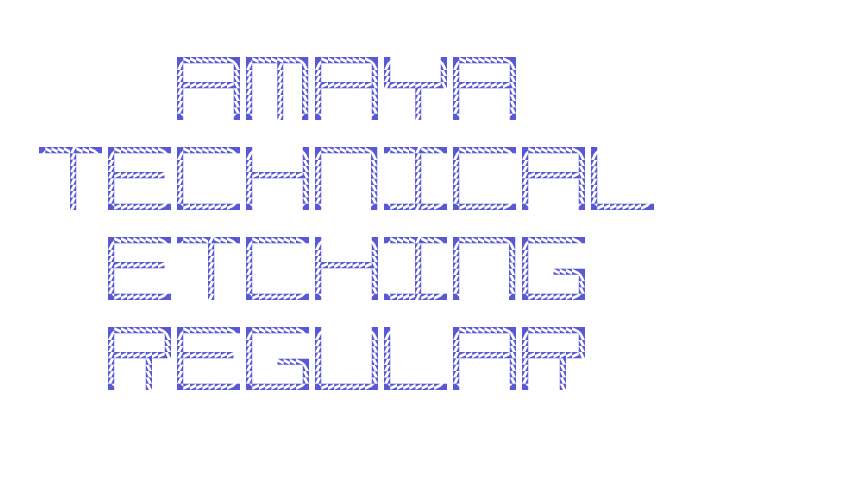 Amaya Technical Etching Regular Font Download