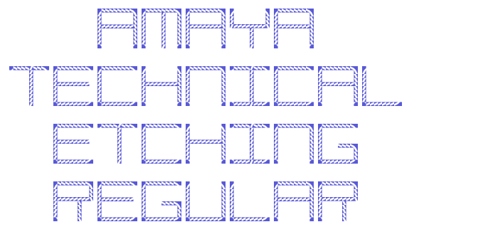 Amaya Technical Etching Regular Font Download