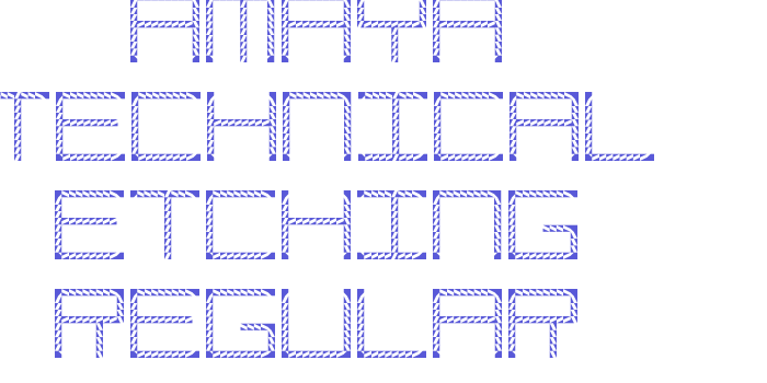 Amaya Technical Etching Regular Font